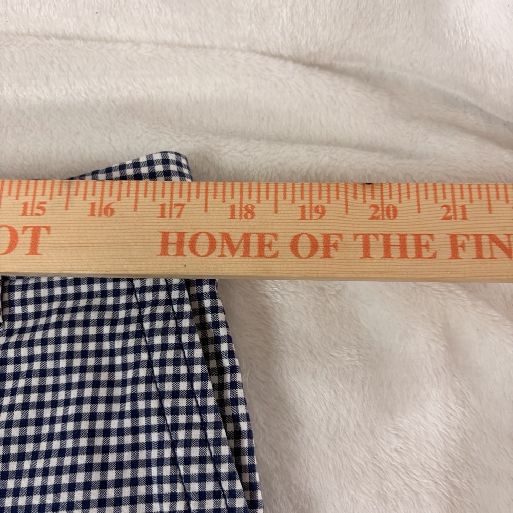 Talbots Blue White Gingham Relaxed Chino Shorts Grandmillennial Hamptons Bermuda - Picture 4 of 7